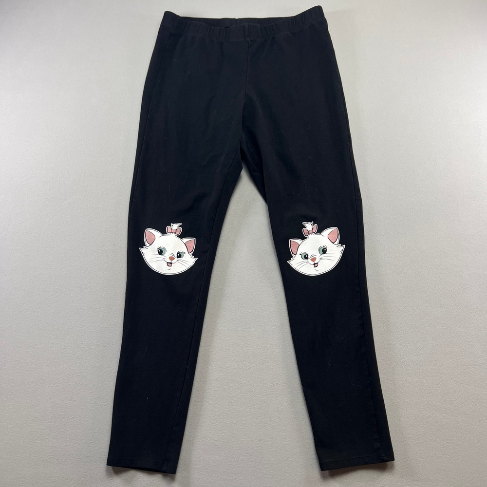 Disney The Aristocats Marie Legging Girls 7-8 Black Elastic Waistband Athleisure